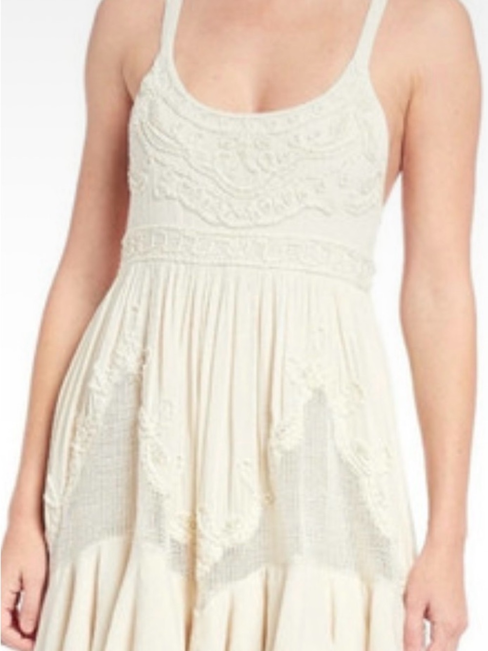 Free People Cream Backless Crochet Maxi Dress - Picture 2 of 2